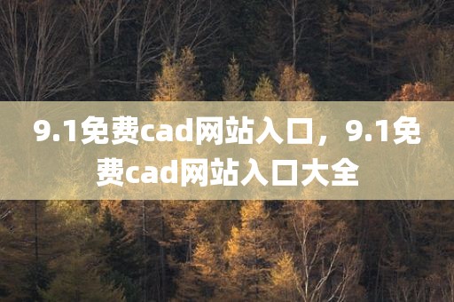 9.1免费cad网站入口，9.1免费cad网站入口大全