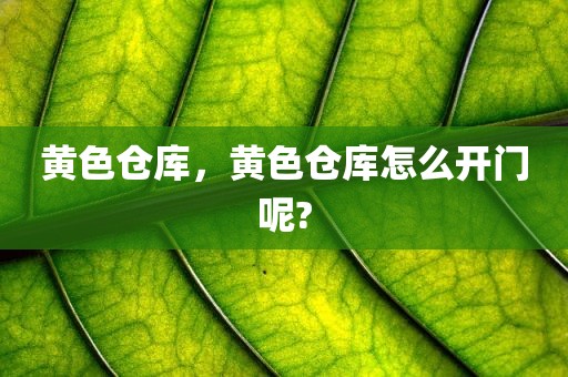 黄色仓库，黄色仓库怎么开门呢?