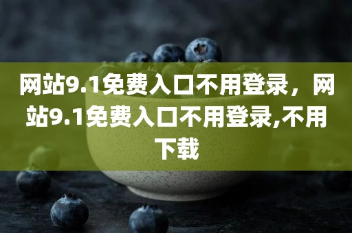 网站9.1免费入口不用登录，网站9.1免费入口不用登录,不用下载