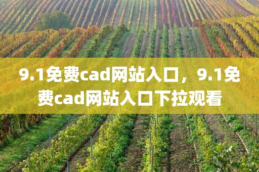9.1免费cad网站入口，9.1免费cad网站入口下拉观看