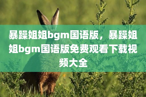 暴躁姐姐bgm国语版，暴躁姐姐bgm国语版免费观看下载视频大全