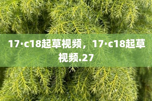 17·c18起草视频，17·c18起草视频.27