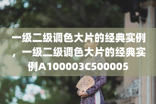 一级二级调色大片的经典实例，一级二级调色大片的经典实例A100003C500005