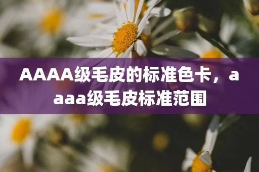 AAAA级毛皮的标准色卡，aaaa级毛皮标准范围