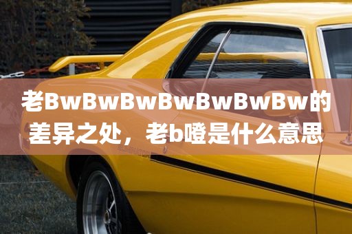老BwBwBwBwBwBwBw的差异之处，老b噔是什么意思