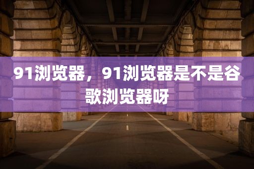 91浏览器，91浏览器是不是谷歌浏览器呀