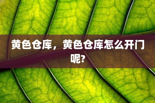 黄色仓库，黄色仓库怎么开门呢?