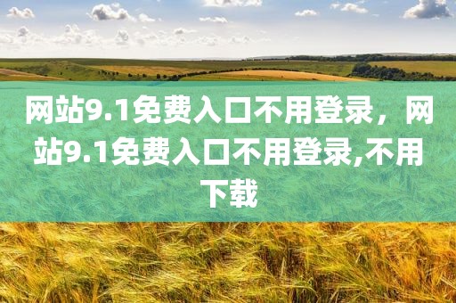 网站9.1免费入口不用登录，网站9.1免费入口不用登录,不用下载
