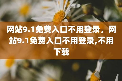 网站9.1免费入口不用登录，网站9.1免费入口不用登录,不用下载