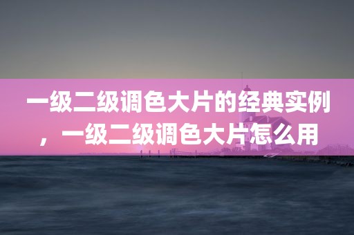 一级二级调色大片的经典实例，一级二级调色大片怎么用