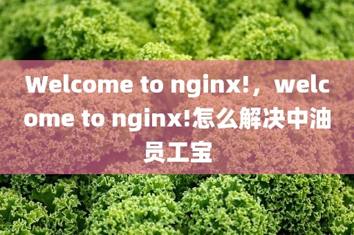 Welcome to nginx!，welcome to nginx!怎么解决中油员工宝