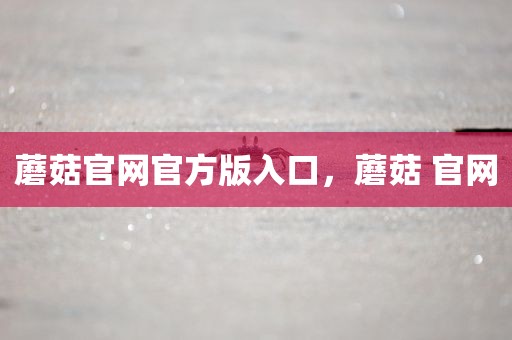 蘑菇官网官方版入口，蘑菇 官网