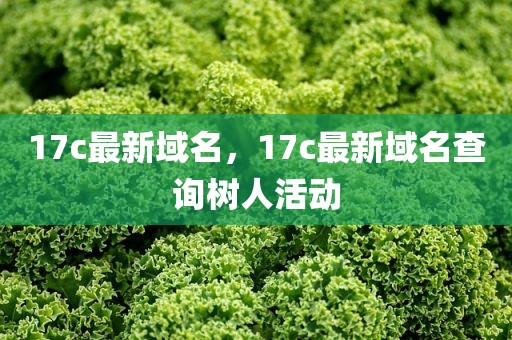 17c最新域名，17c最新域名查询树人活动