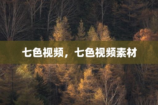 七色视频，七色视频素材