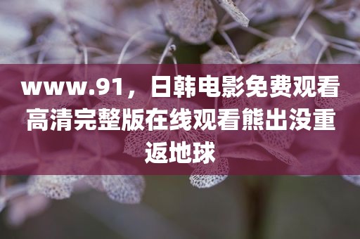 www.91，日韩电影免费观看高清完整版在线观看熊出没重返地球