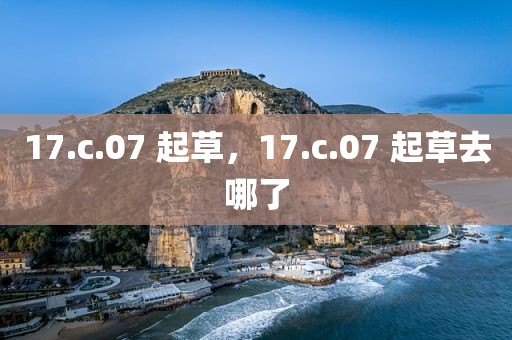 17.c.07 起草，17.c.07 起草去哪了