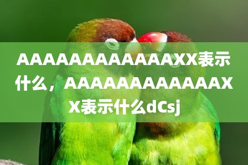 AAAAAAAAAAAAXX表示什么，AAAAAAAAAAAAXX表示什么dCsj