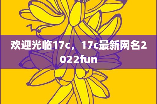 欢迎光临17c，17c最新网名2022fun