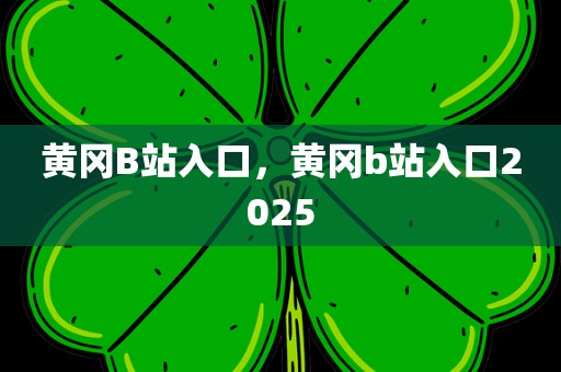 黄冈B站入口，黄冈b站入口2025