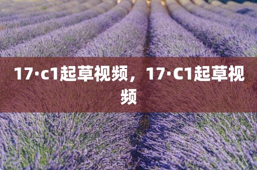 17·c1起草视频，17·C1起草视频