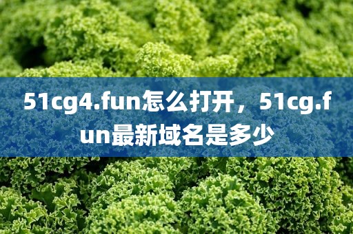 51cg4.fun怎么打开，51cg.fun最新域名是多少