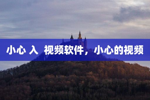 小心 入  视频软件，小心的视频
