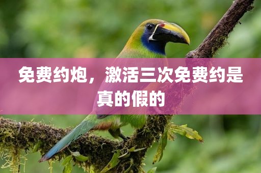 免费约炮，激活三次免费约是真的假的