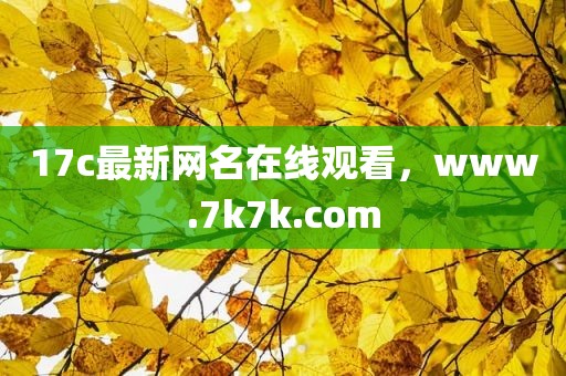 17c最新网名在线观看，www.7k7k.com