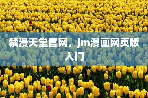 禁漫天堂官网，jm漫画网页版入门