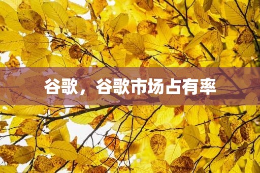 谷歌，谷歌市场占有率