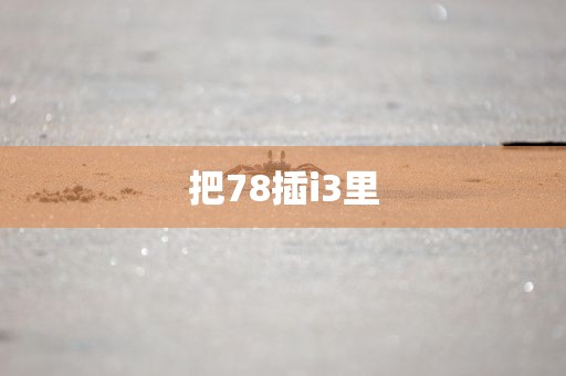 把78插i3里