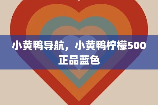 小黄鸭导航，小黄鸭柠檬500正品蓝色