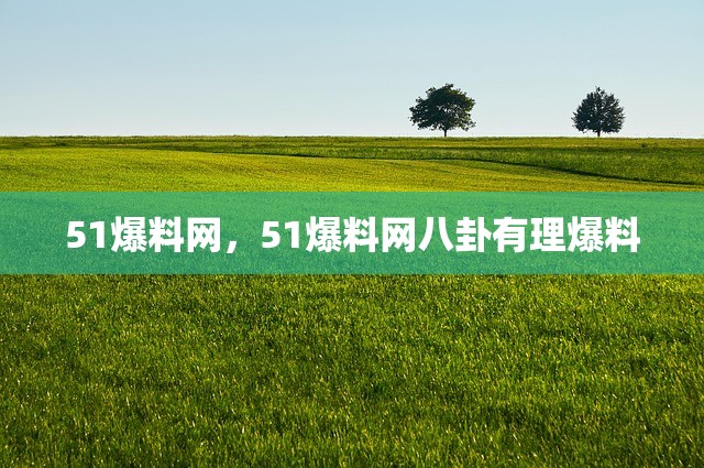 51爆料网，51爆料网八卦有理爆料