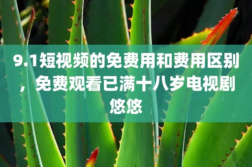 9.1短视频的免费用和费用区别，免费观看已满十八岁电视剧悠悠
