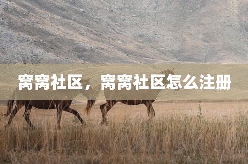 窝窝社区，窝窝社区怎么注册