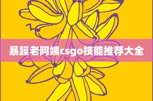 暴躁老阿姨csgo技能推荐大全