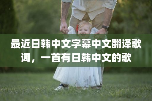 最近日韩中文字幕中文翻译歌词，一首有日韩中文的歌