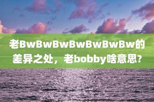 老BwBwBwBwBwBwBw的差异之处，老bobby啥意思?