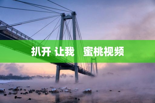 扒开 让我   蜜桃视频