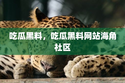 吃瓜黑料，吃瓜黑料网站海角社区