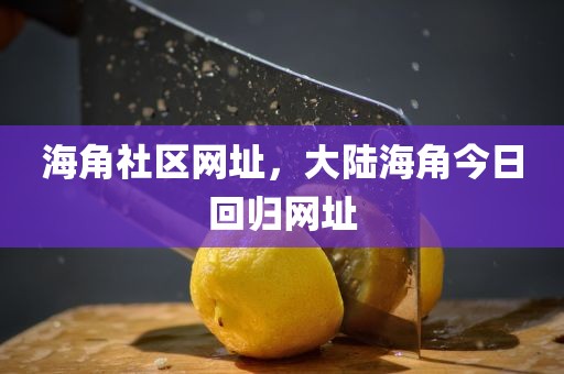 海角社区网址，大陆海角今日回归网址