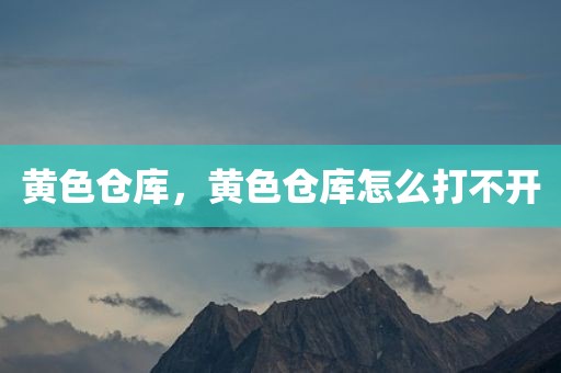 黄色仓库，黄色仓库怎么打不开