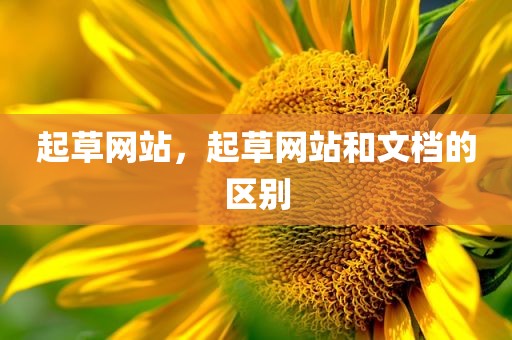 起草网站，起草网站和文档的区别