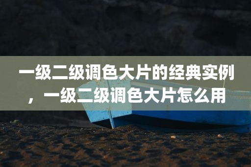 一级二级调色大片的经典实例，一级二级调色大片怎么用