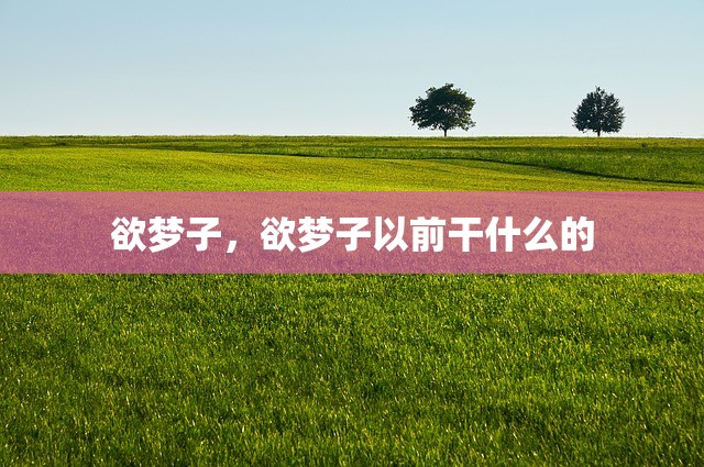 欲梦子，欲梦子以前干什么的