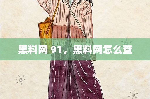 黑料网 91，黑料网怎么查