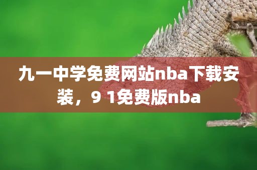 九一中学免费网站nba下载安装，9 1免费版nba