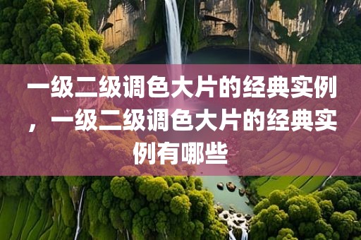 一级二级调色大片的经典实例，一级二级调色大片的经典实例有哪些