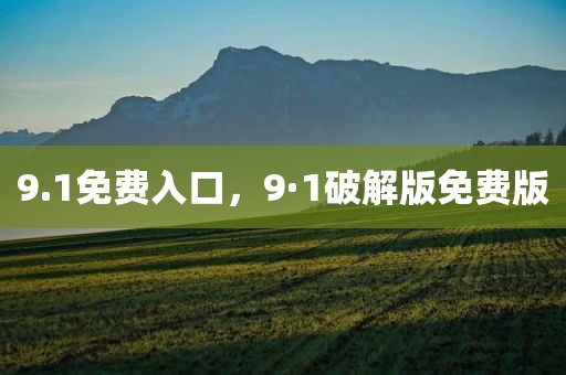 9.1免费入口，9·1破解版免费版