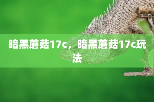 暗黑蘑菇17c，暗黑蘑菇17c玩法